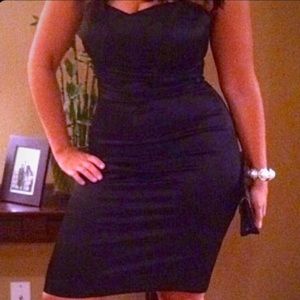 BEBE Black Strapless Sexy Dress